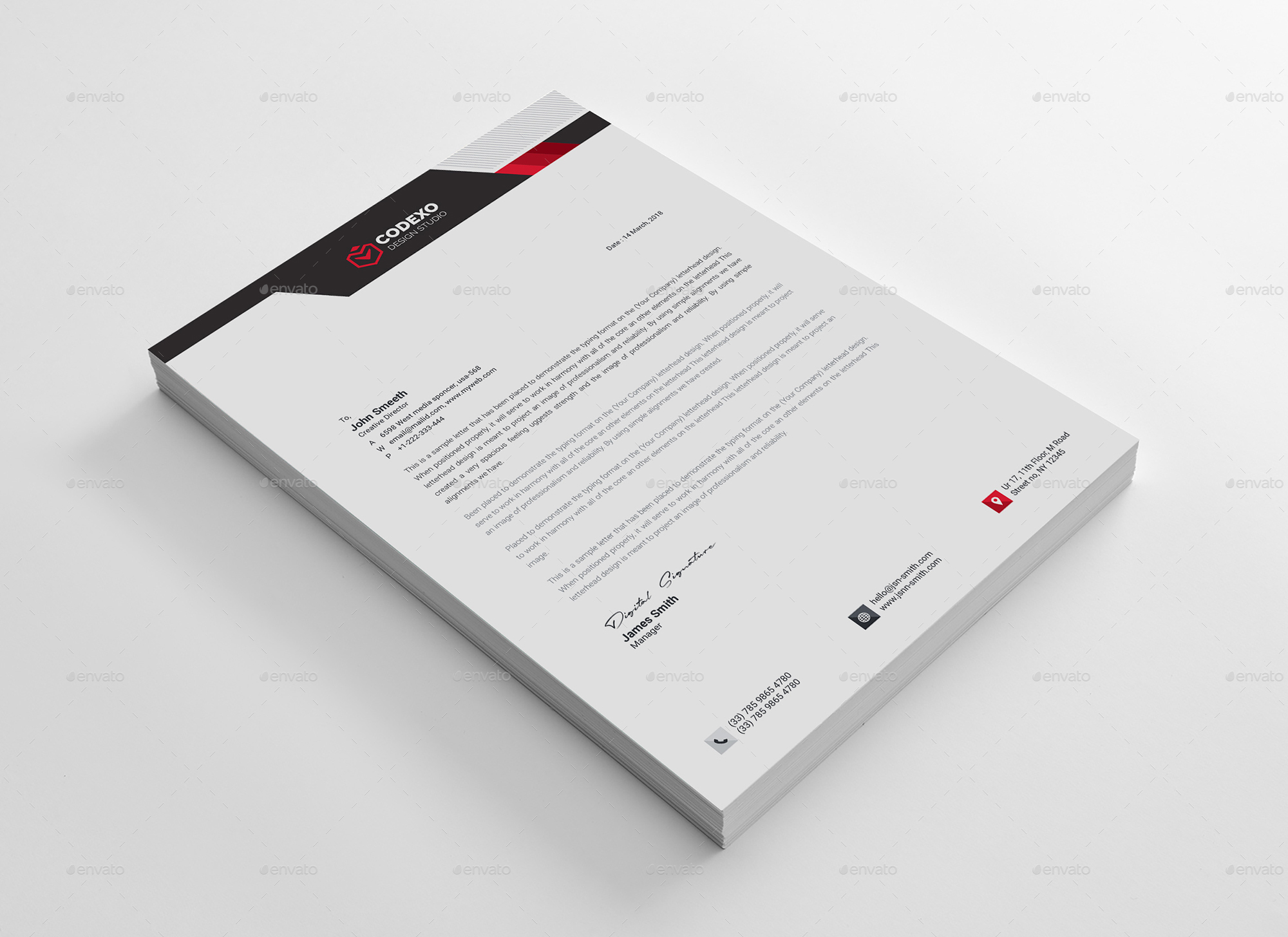 2 Letterhead Template, Print Templates GraphicRiver